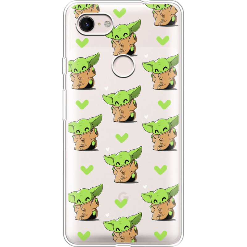 Прозрачный чехол Uprint Google Pixel 3 XL Pattern Baby Yoda