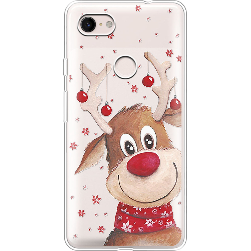 Прозрачный чехол Uprint Google Pixel 3 XL Winter Deer