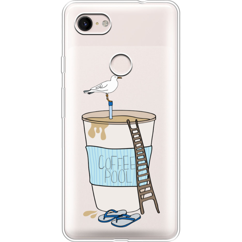 Прозрачный чехол Uprint Google Pixel 3 XL Segull in Cofee Pool