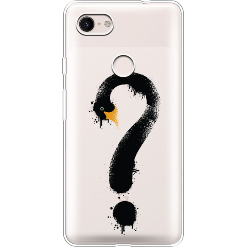 Прозрачный чехол Uprint Google Pixel 3 XL Swan question