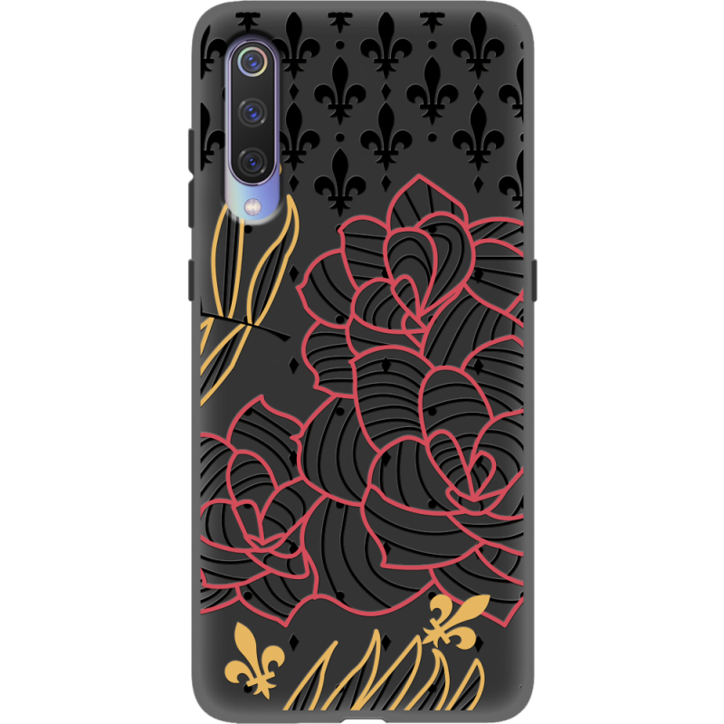 Черный чехол Uprint Xiaomi Mi 9 FranceFlowers