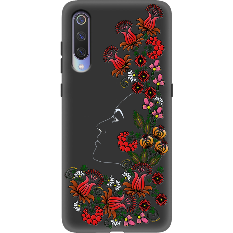 Черный чехол Uprint Xiaomi Mi 9 3D Ukrainian Muse