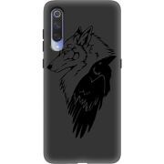 Черный чехол Uprint Xiaomi Mi 9 Wolf and Raven