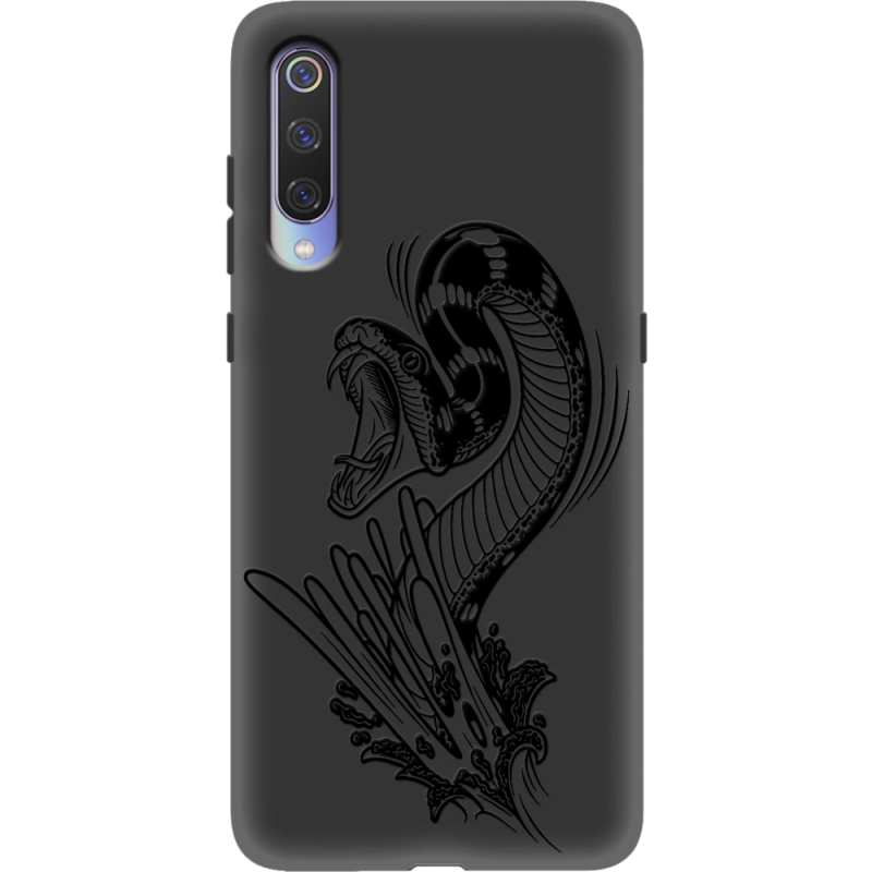 Черный чехол Uprint Xiaomi Mi 9 Snake