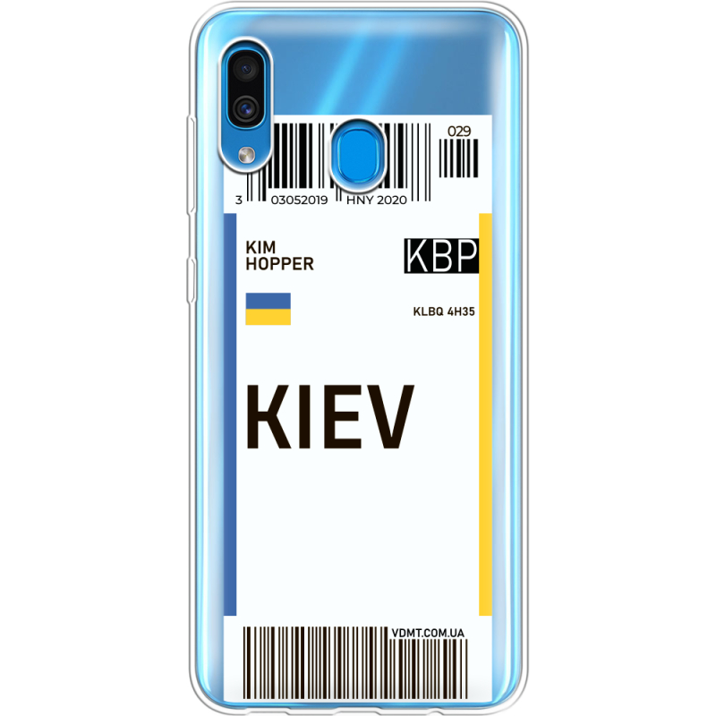 Прозрачный чехол Uprint Samsung A205 Galaxy A20 Ticket Kiev