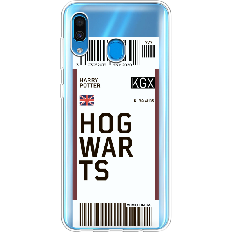 Прозрачный чехол Uprint Samsung A205 Galaxy A20 Ticket Hogwarts