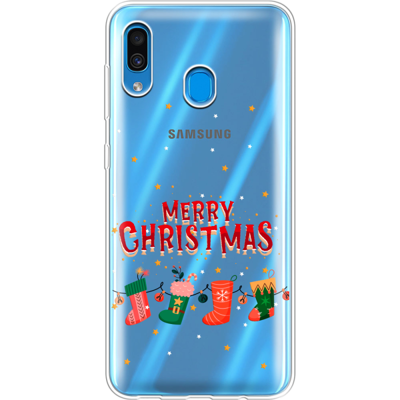 Прозрачный чехол Uprint Samsung A205 Galaxy A20 Merry Christmas