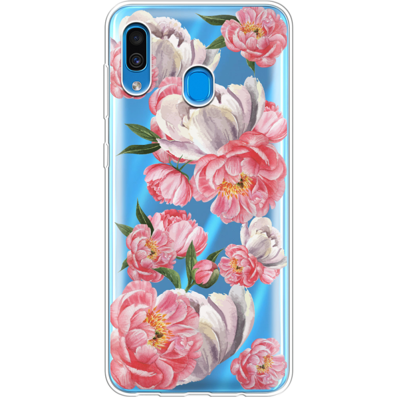 Прозрачный чехол Uprint Samsung A205 Galaxy A20 Peony Watercolor Style