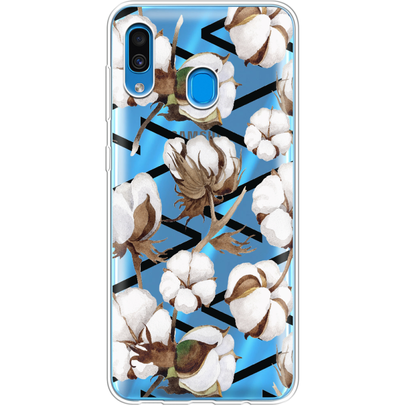 Прозрачный чехол Uprint Samsung A205 Galaxy A20 Cotton flowers