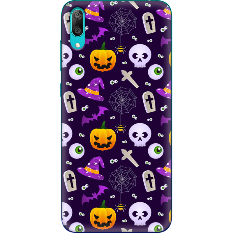 Чехол Uprint Huawei Y7 Pro 2019 Halloween Purple Mood