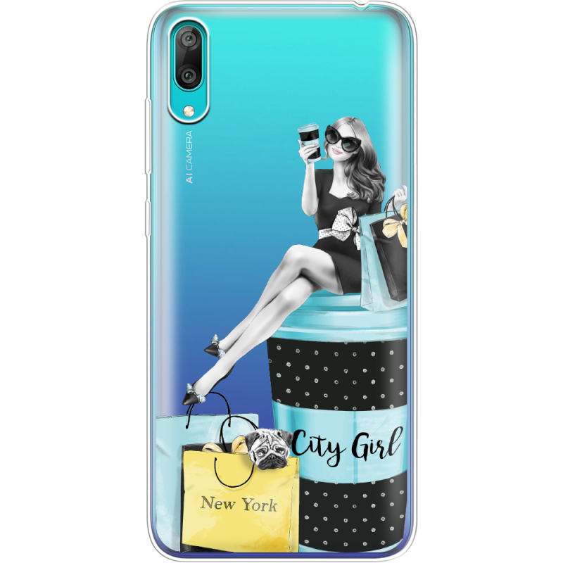 Прозрачный чехол Uprint Huawei Y7 Pro 2019 City Girl