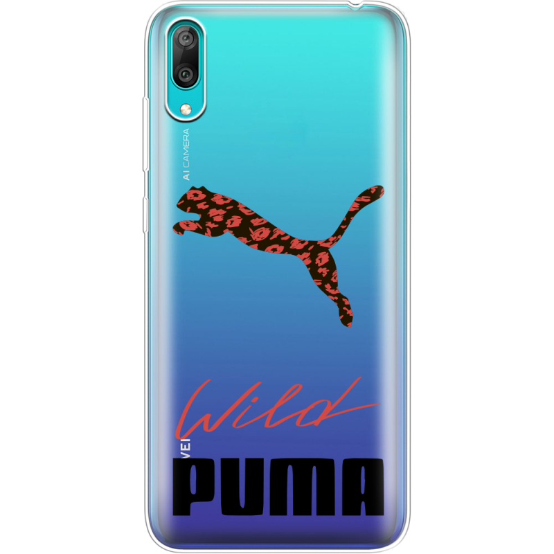 Прозрачный чехол Uprint Huawei Y7 Pro 2019 Wild Cat