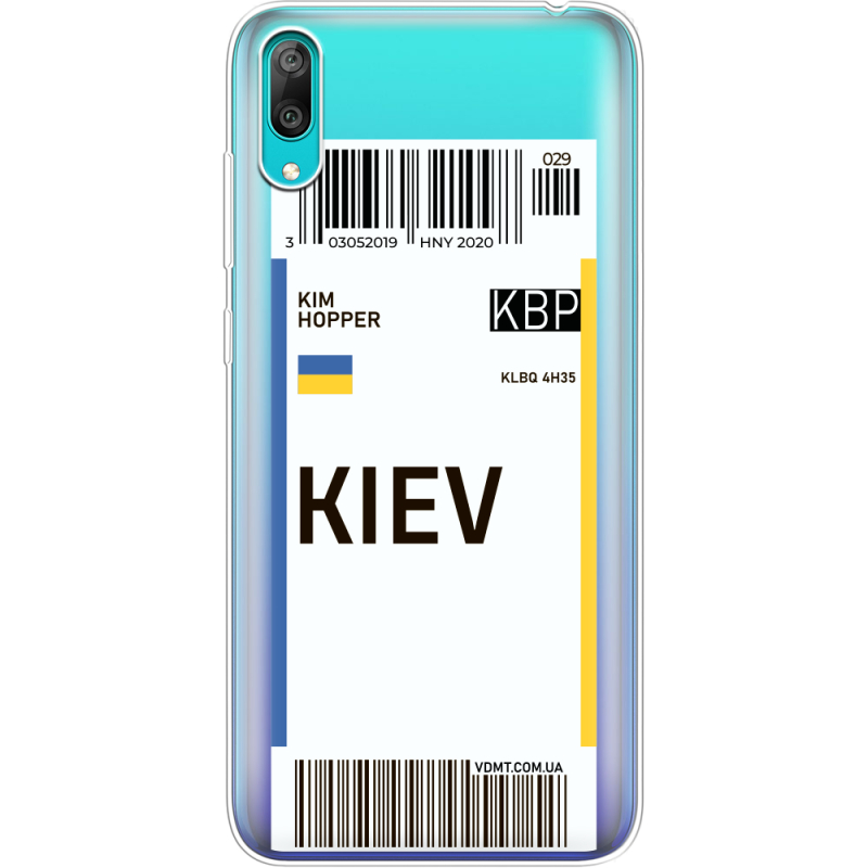Прозрачный чехол Uprint Huawei Y7 Pro 2019 Ticket Kiev