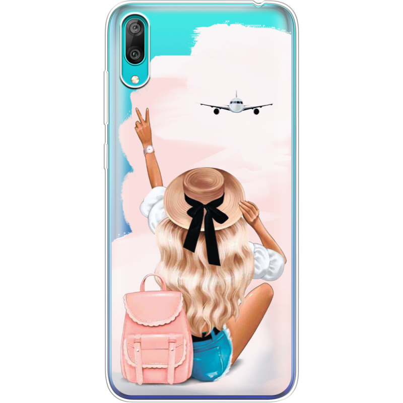 Прозрачный чехол Uprint Huawei Y7 Pro 2019 Travel Girl