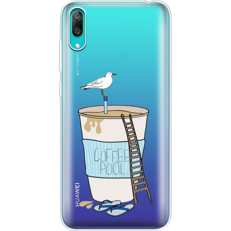 Прозрачный чехол Uprint Huawei Y7 Pro 2019 Segull in Cofee Pool