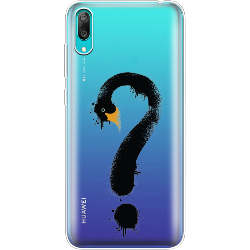 Прозрачный чехол Uprint Huawei Y7 Pro 2019 Swan question