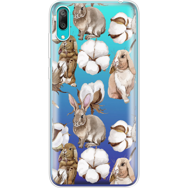 Прозрачный чехол Uprint Huawei Y7 Pro 2019 Cotton and Rabbits