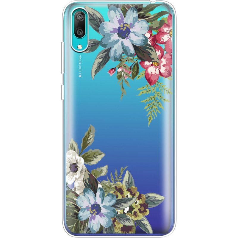 Прозрачный чехол Uprint Huawei Y7 Pro 2019 Floral