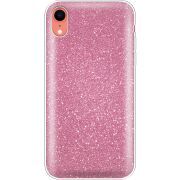 Чехол с блёстками Apple iPhone XR Розовый