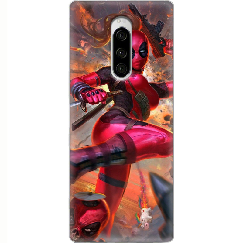 Чехол Uprint Sony Xperia 1 Woman Deadpool