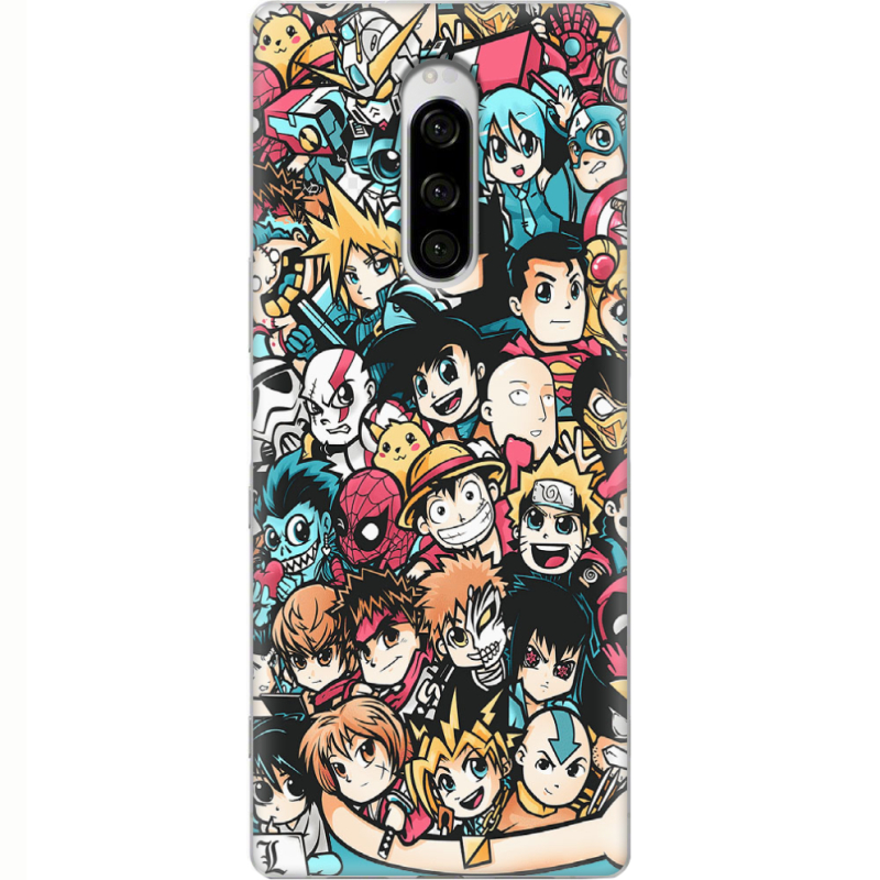 Чехол Uprint Sony Xperia 1 Anime Stickers