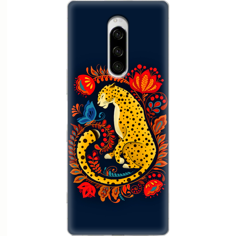 Чехол Uprint Sony Xperia 1 Petrykivka Leopard