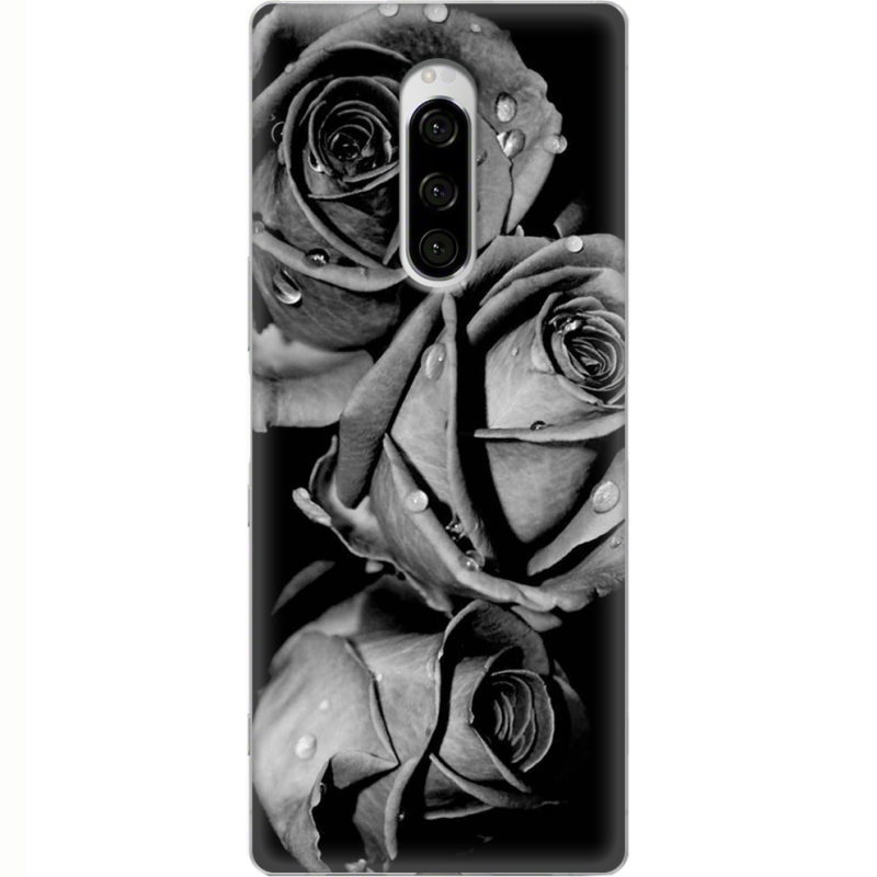 Чехол Uprint Sony Xperia 1 Black and White Roses