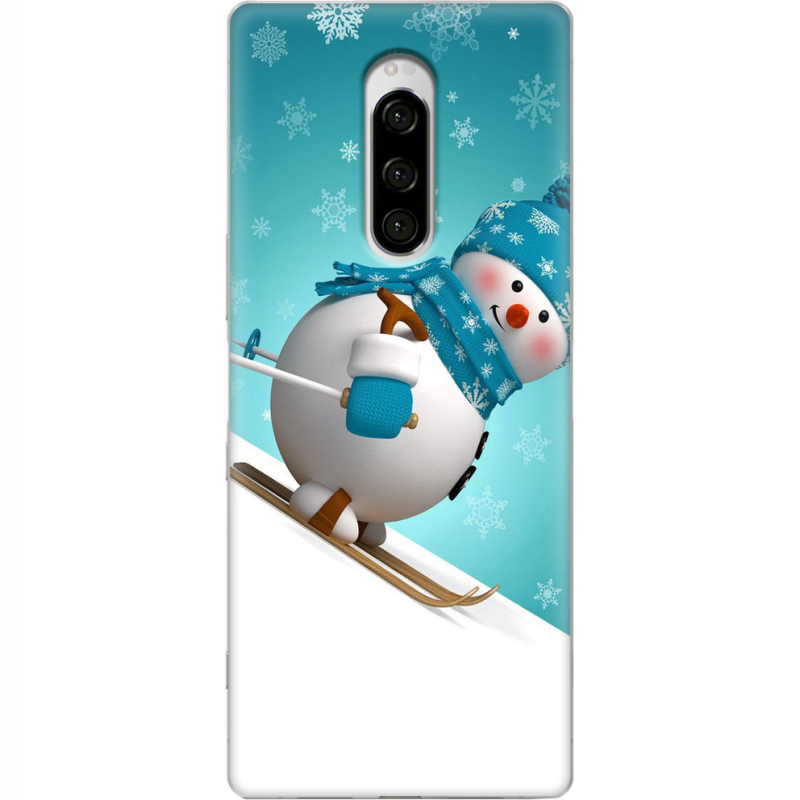 Чехол Uprint Sony Xperia 1 Skier Snowman