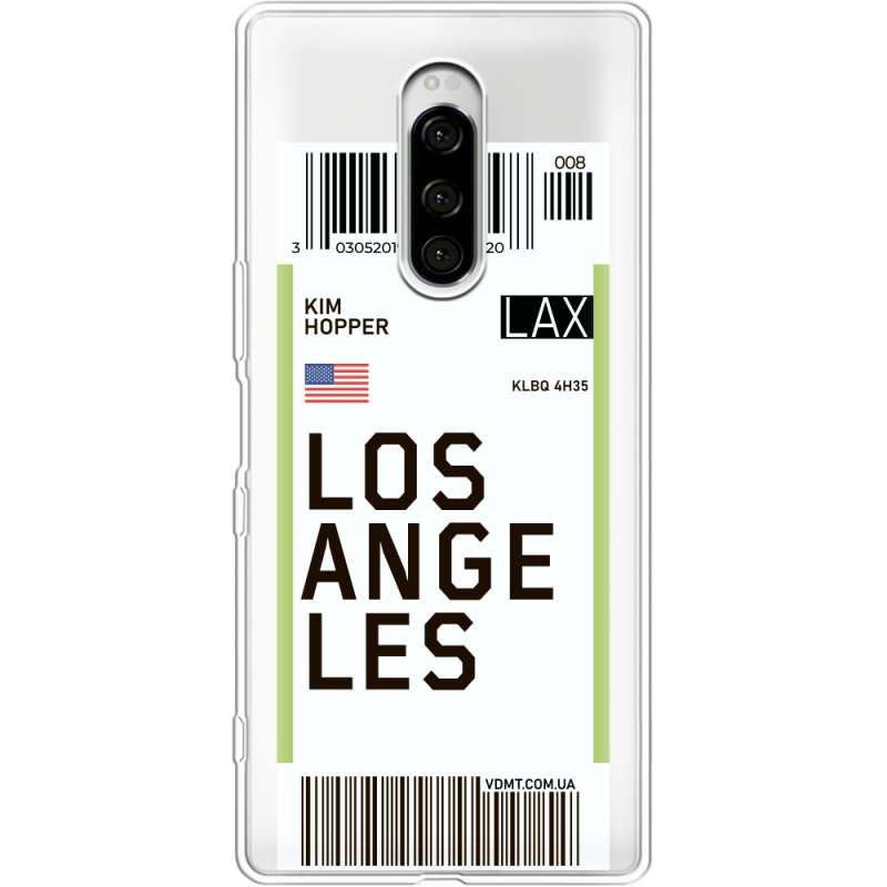 Прозрачный чехол Uprint Sony Xperia 1 Ticket Los Angeles