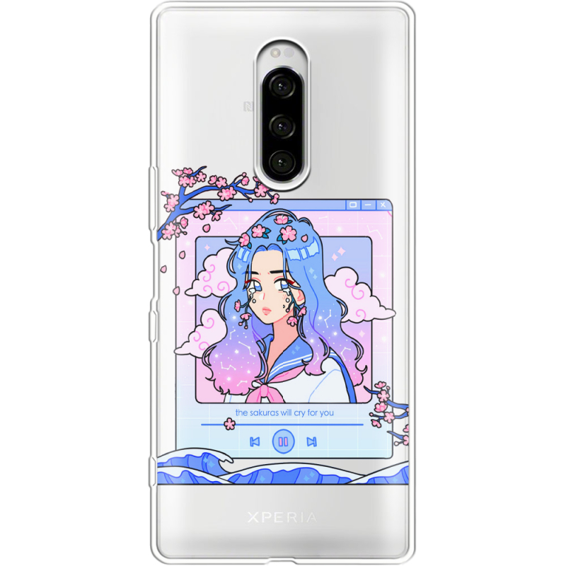 Прозрачный чехол Uprint Sony Xperia 1 The Sakuras Will Cry For You