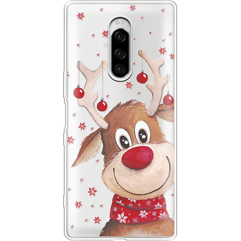 Прозрачный чехол Uprint Sony Xperia 1 Winter Deer