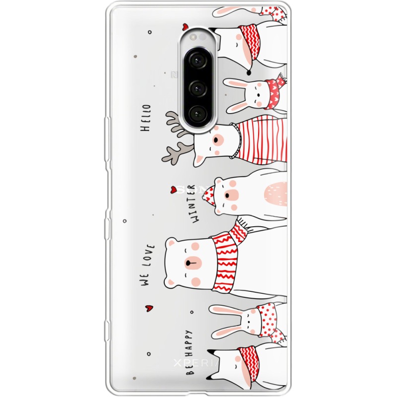 Прозрачный чехол Uprint Sony Xperia 1 The Friendly Beasts