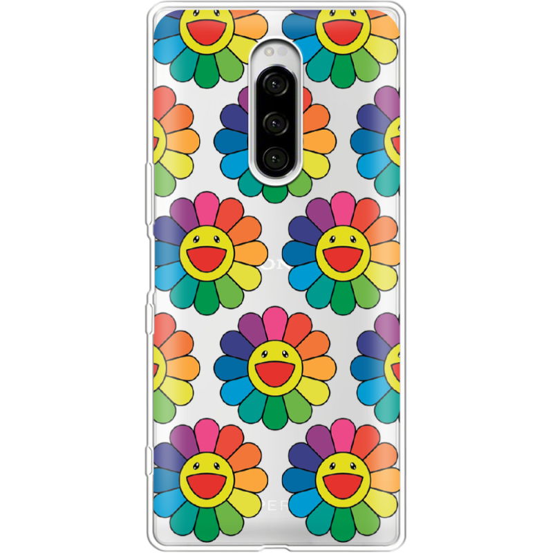 Прозрачный чехол Uprint Sony Xperia 1 Hippie Flowers