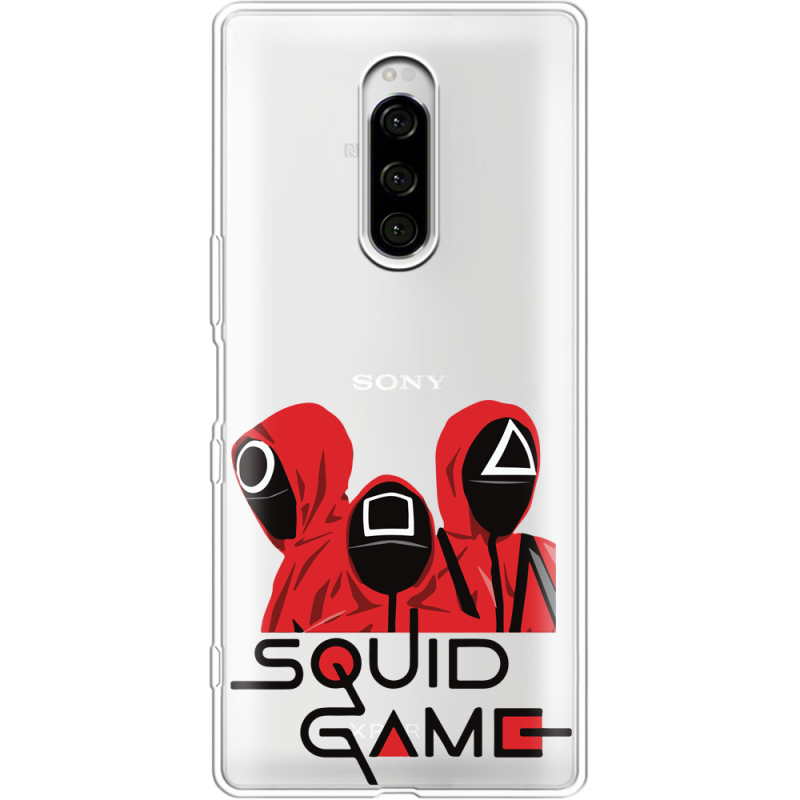 Прозрачный чехол Uprint Sony Xperia 1 siquid game люди в красном