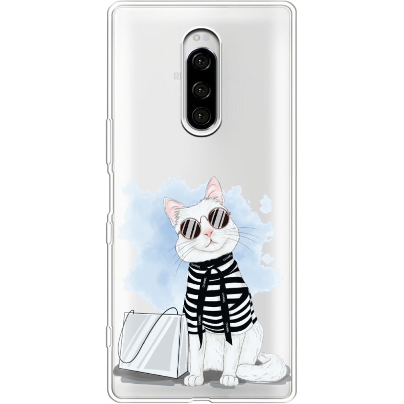 Прозрачный чехол Uprint Sony Xperia 1 Cat Style