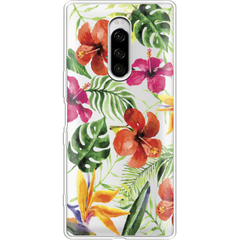 Прозрачный чехол Uprint Sony Xperia 1 Tropical Flowers