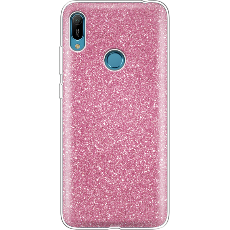 Чехол с блёстками Huawei Y6 Prime 2019 Розовый