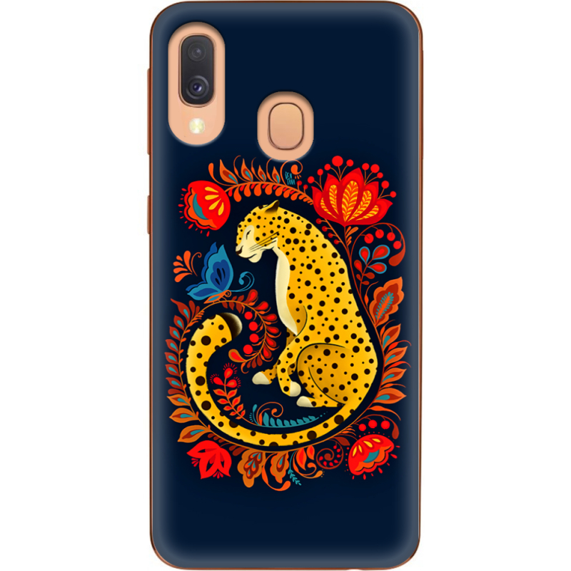 Чехол Uprint Samsung A405 Galaxy A40 Petrykivka Leopard