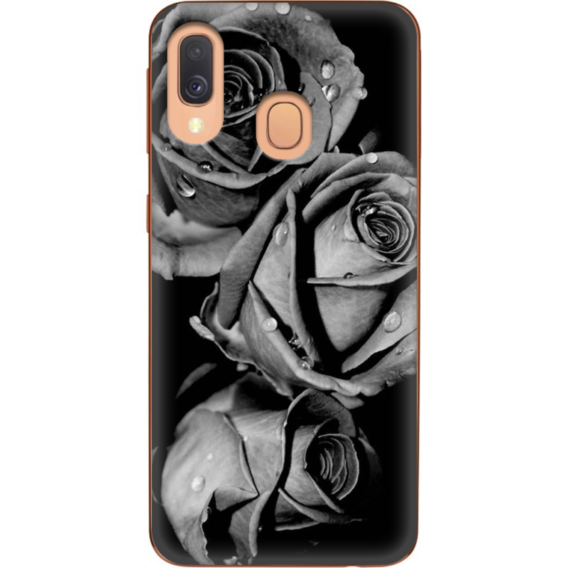 Чехол Uprint Samsung A405 Galaxy A40 Black and White Roses