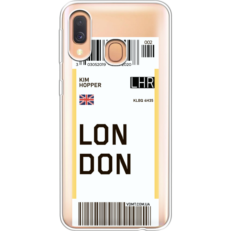 Прозрачный чехол Uprint Samsung A405 Galaxy A40 Ticket London