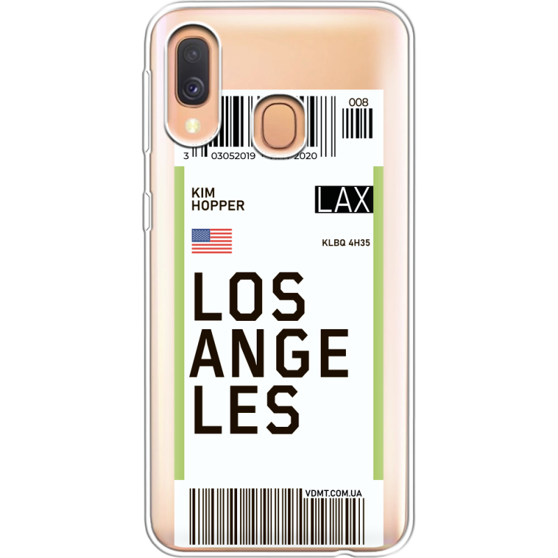 Прозрачный чехол Uprint Samsung A405 Galaxy A40 Ticket Los Angeles