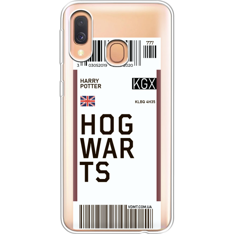 Прозрачный чехол Uprint Samsung A405 Galaxy A40 Ticket Hogwarts