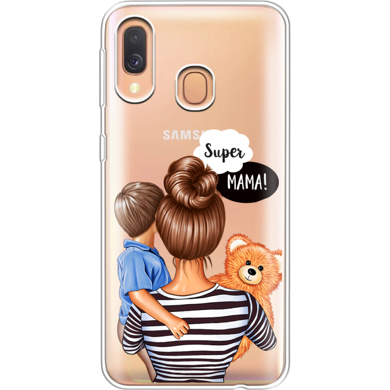 Прозрачный чехол Uprint Samsung A405 Galaxy A40 Super Mama and Son