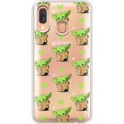 Прозрачный чехол Uprint Samsung A405 Galaxy A40 Pattern Baby Yoda