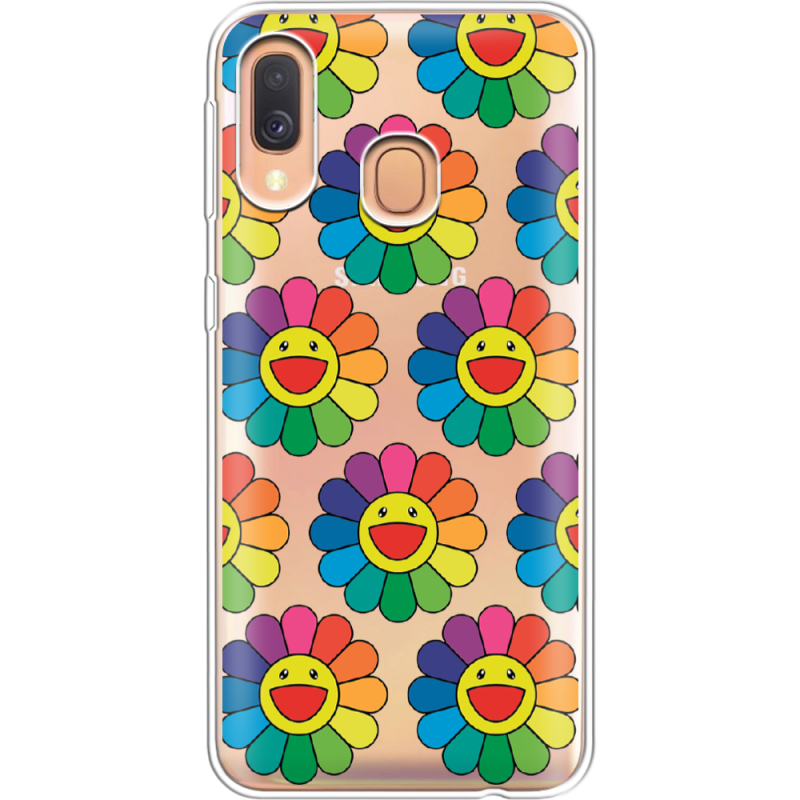 Прозрачный чехол Uprint Samsung A405 Galaxy A40 Hippie Flowers