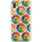 Прозрачный чехол Uprint Samsung A405 Galaxy A40 Hippie Flowers