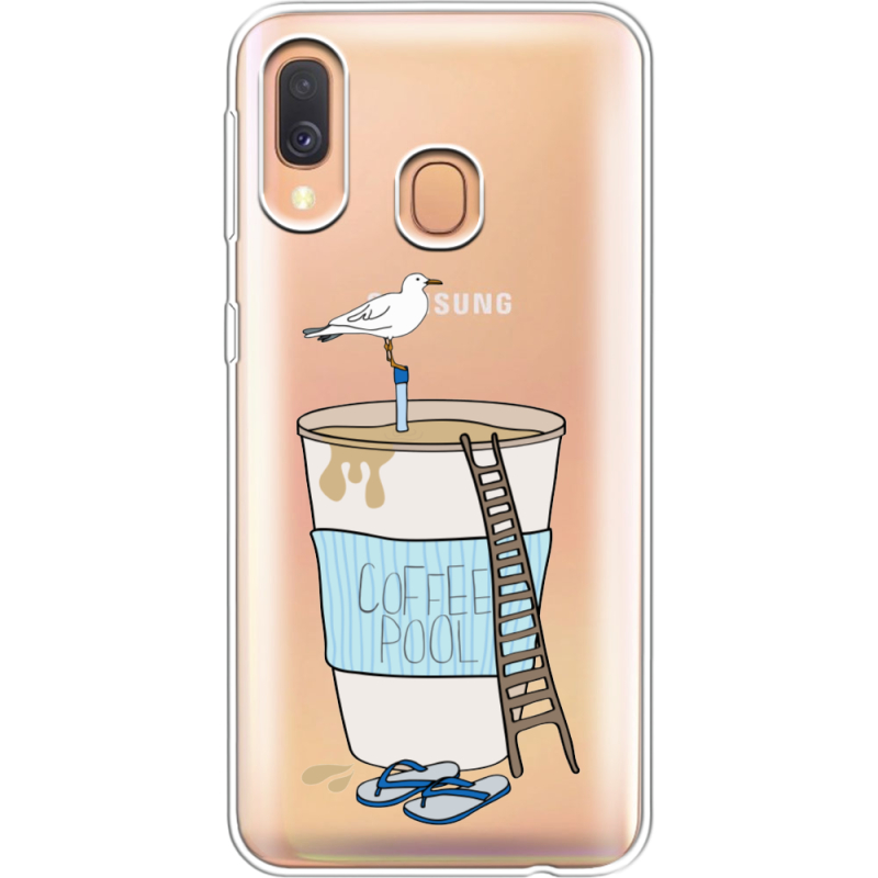 Прозрачный чехол Uprint Samsung A405 Galaxy A40 Segull in Cofee Pool