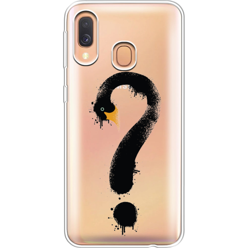 Прозрачный чехол Uprint Samsung A405 Galaxy A40 Swan question