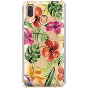 Прозрачный чехол Uprint Samsung A405 Galaxy A40 Tropical Flowers