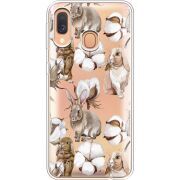 Прозрачный чехол Uprint Samsung A405 Galaxy A40 Cotton and Rabbits